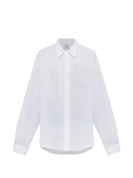 Lung cămașă Vetements cu imagine alb