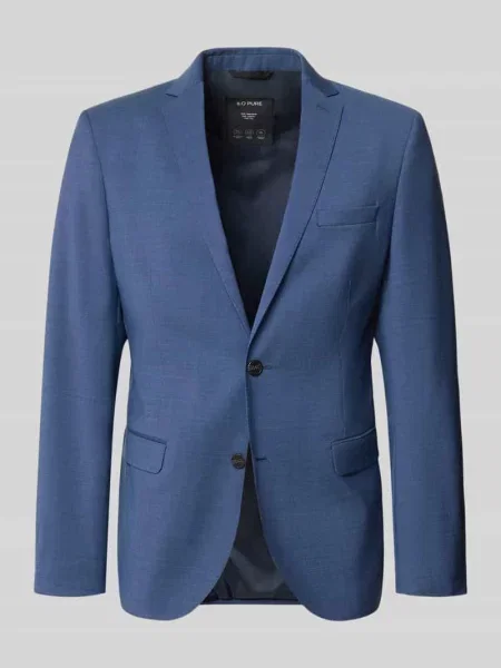 Marynarka o kroju slim fit z czystej wełny model SO PURE' S.oliver Black Label granatowa