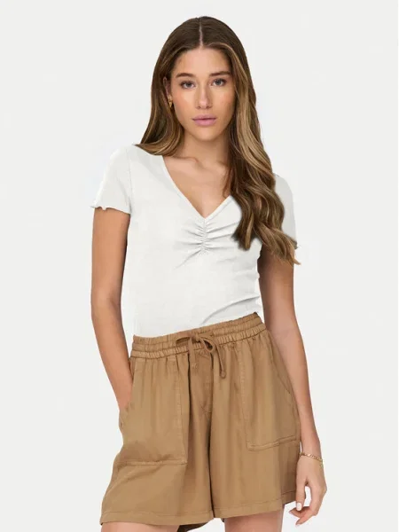 ONLY Tricou Betty alb