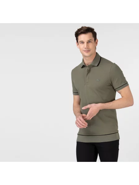 Поло Lacoste зеленое