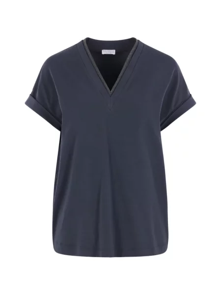 Tricou Brunello Cucinelli albastru