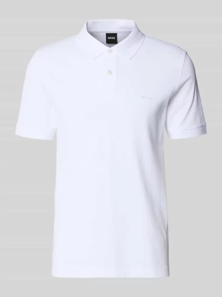 Koszulka polo o kroju regular fit z czystej bawełny model PALLAS' Boss białe