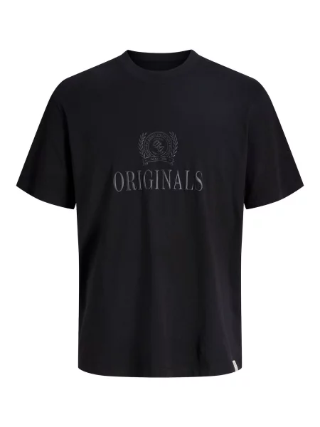 JACK & JONES Tricou JORFREDERIKSBERG gri metalic negru