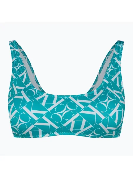 Calvin Klein Bralette-RP Печат с монограм топ на бански костюм син