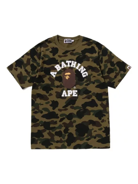 Tricou A Bathing Ape® cu model camuflaj verde