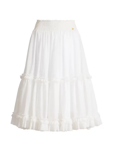 Lung fustă Balmain alb