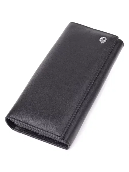 Кожаный кошелек St Leather Accessories черный