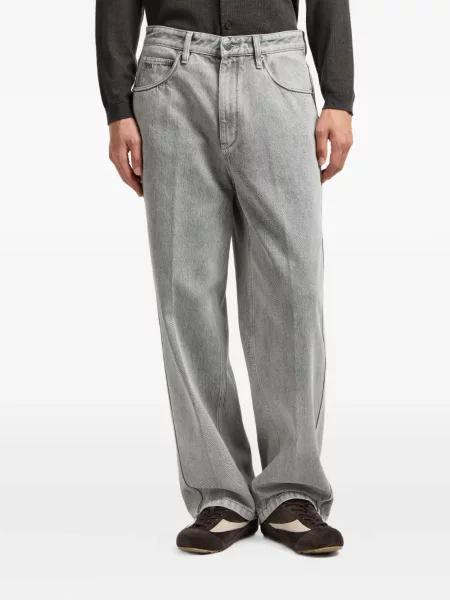 Blugi Emporio Armani cu 5 buzunare gri