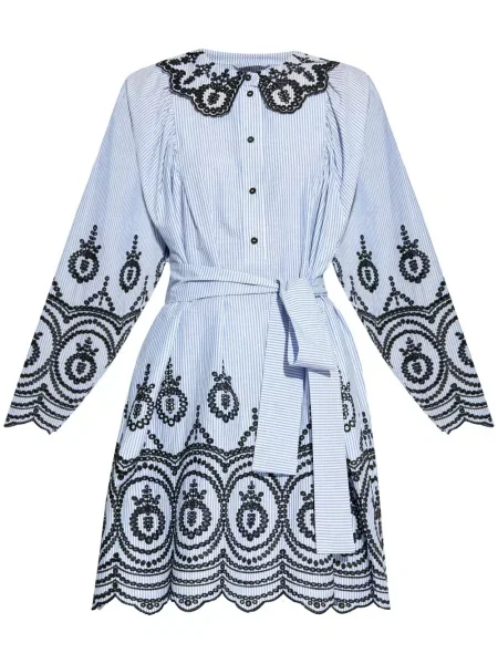 Rochie Munthe cu broderie de costum albastru