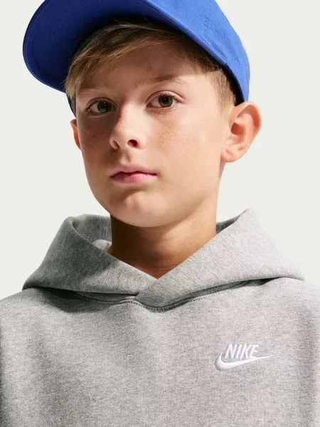 Nike кофта з капюшоном дитяча з бавовною Sportswear Club Fleece