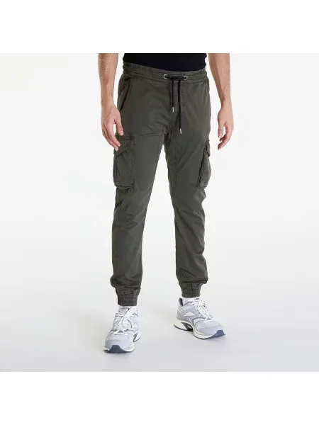 Pantaloni de jogging Alpha Industries Inc. din țesătură twill gri