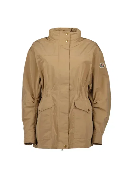 Krótka parka Moncler brązowa