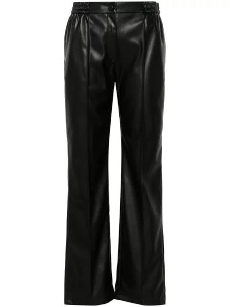 Pantaloni Twinset din piele negru