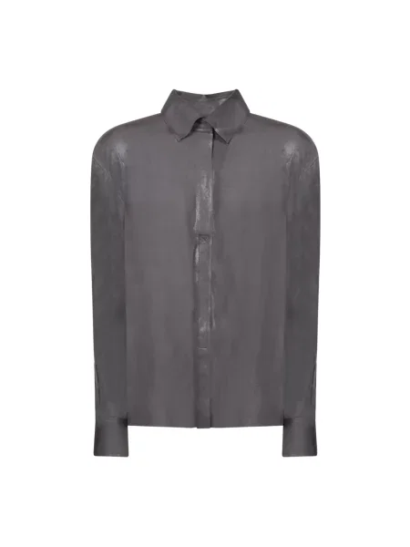 Kołnierzykowy koszula Norma Kamali szara