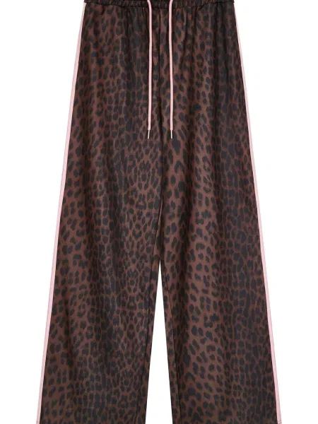 OH APRIL Pantaloni Kael ciocolatiu / roz pal negru