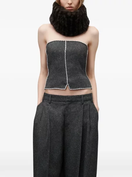 Top Alexander Wang fără bretele gri