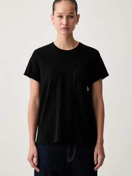 U.S. Polo Assn. tričko Crew Neck Pocket černé