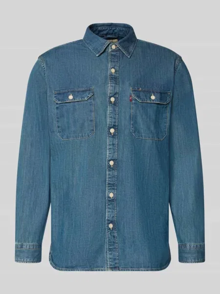 Koszula jeansowa o kroju regular fit z na piersi model ‘JACKSON WORKER’ Levi's niebieska