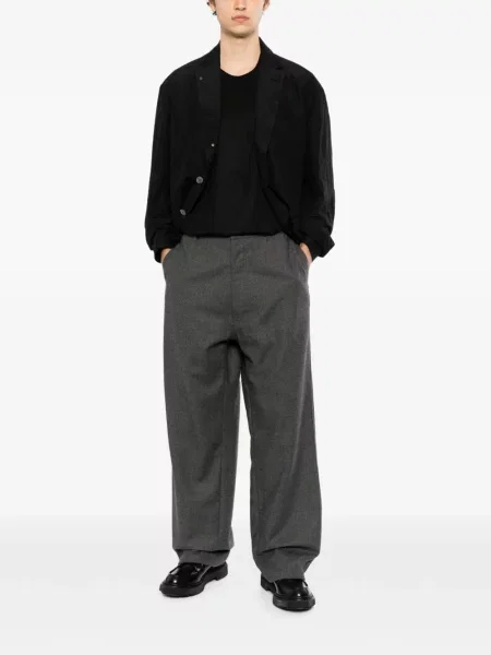Lung tricou Calmlence de lână negru