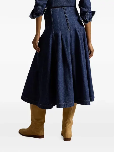 Satenske rukavice Polo Ralph Lauren s vezom s vezicama smeđa