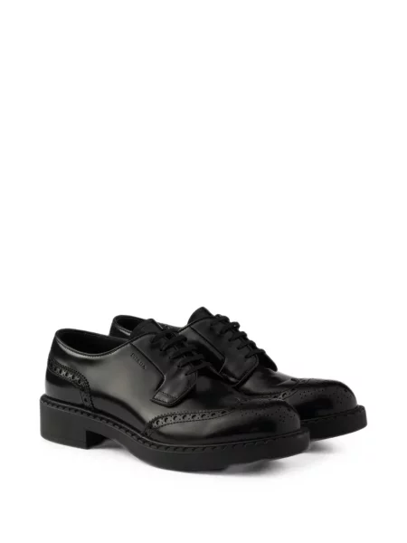 Brogues Prada din piele negru