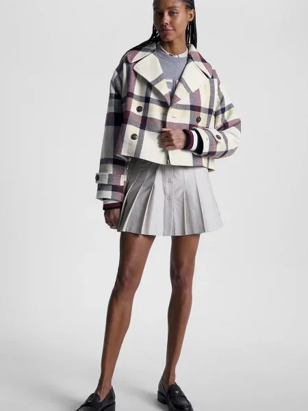 Шерстяное клетчатое пальто Tommy Hilfiger