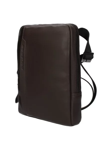 Torba crossbody Piquadro skórzana brązowa