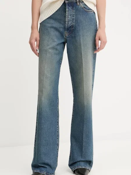 Liviana Conti jeans high waist albastru