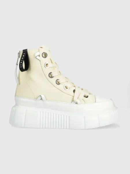 Sneakersy Inuikii skórzane beżowe