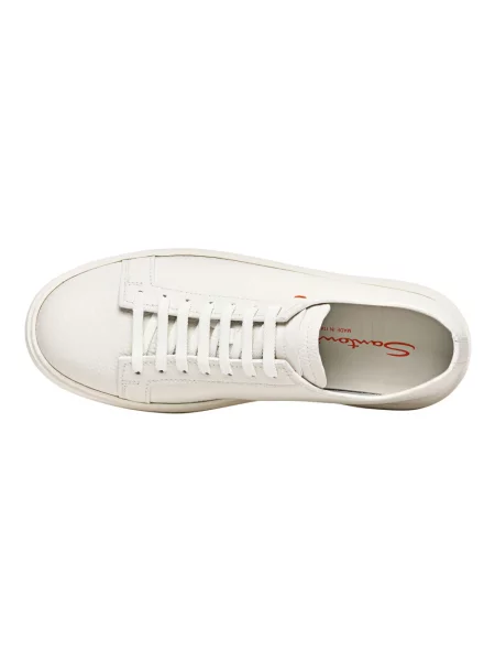 Sneakersy Santoni sznurowane kolarskie białe