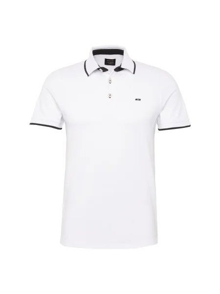 JACK & JONES Tricou Paulos / negru alb