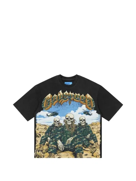 Tricou Godspeed cu imagine negru