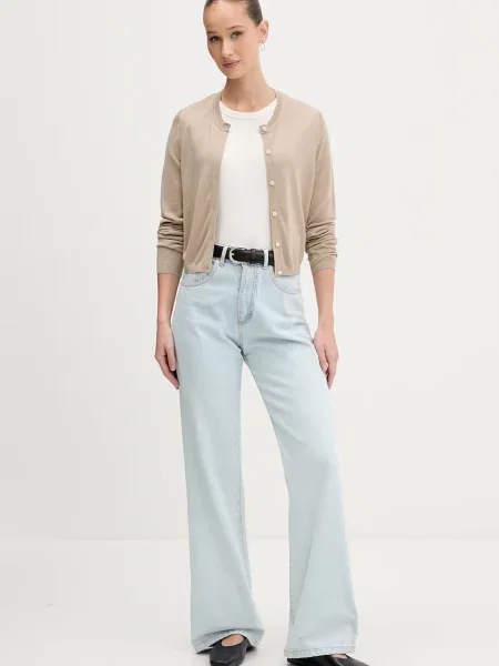 HUGO Crop top bež