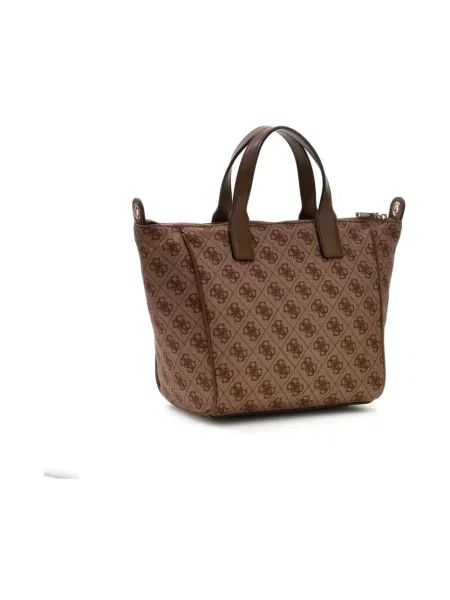 Guess Torebka Adrian Logo Travel brązowy