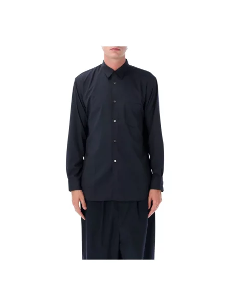 Koszula Comme Des Garcons wełniana niebieska