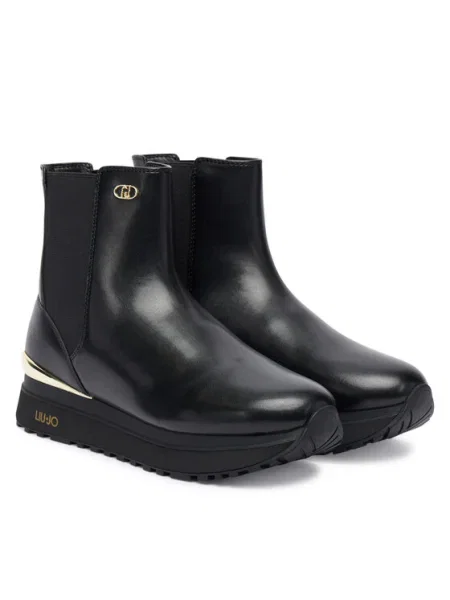 Кожени боти челси Liu Jo LIU JO MAXI WONDER 95 с платформа черно