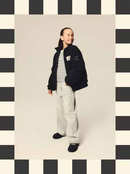 Reserved Джинси wide leg з аплікацією SmileyWorld® синій