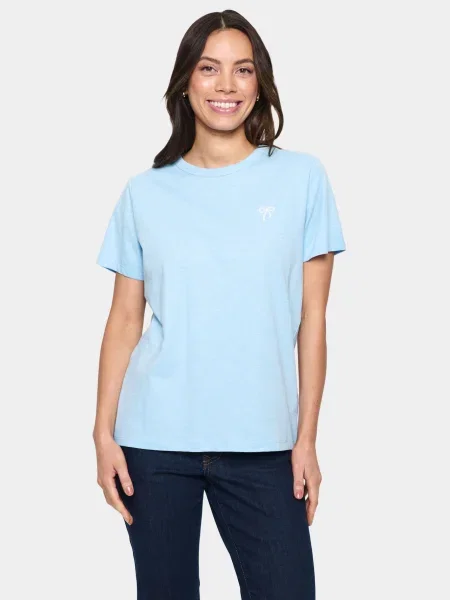 SAINT TROPEZ Tricou Jadeen albastru deschis alb
