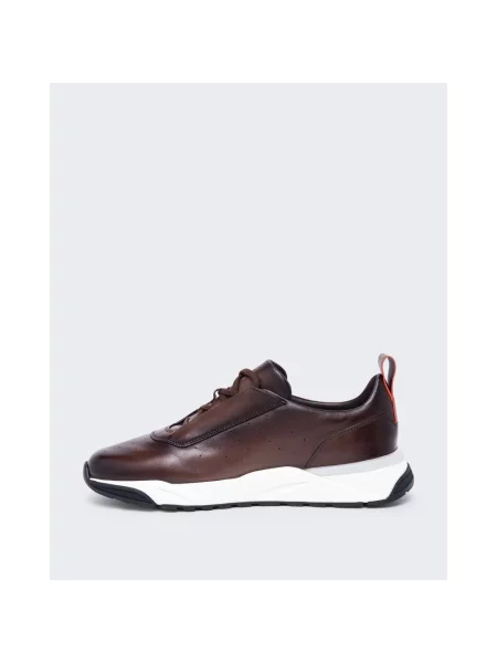 Sneakersy Santoni brązowe