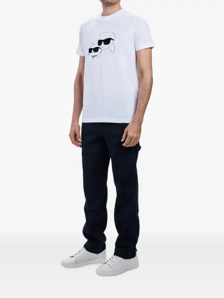Tricou Karl Lagerfeld cu imagine alb