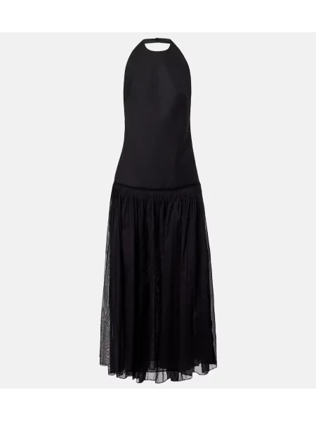 Rochie maxi Róhe de lână negru