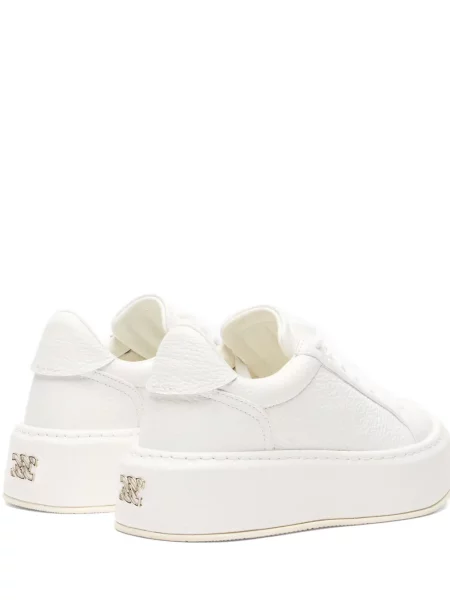 Sneakerși Casadei cu platformă alb