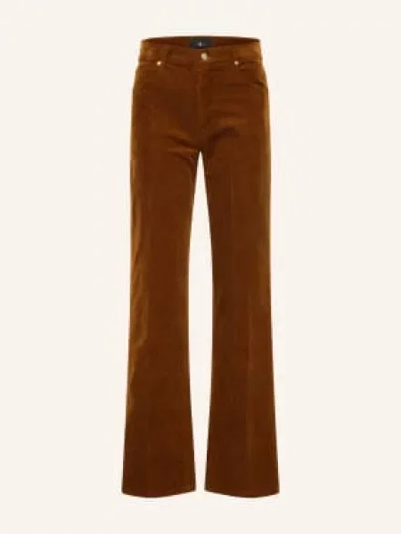 7 For All Mankind Kordové Kalhoty Stovepipe corduroy cognac