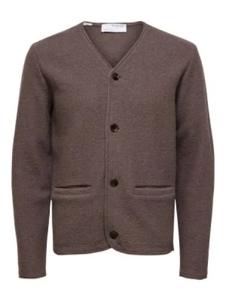 SELECTED HOMME Geacă tricotată maro