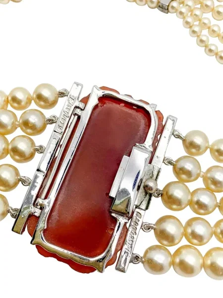 Колие Jennifer Gibson Jewellery с перли сребристо