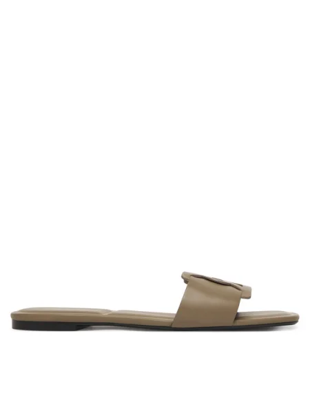 Papuci Calvin Klein fără toc bej