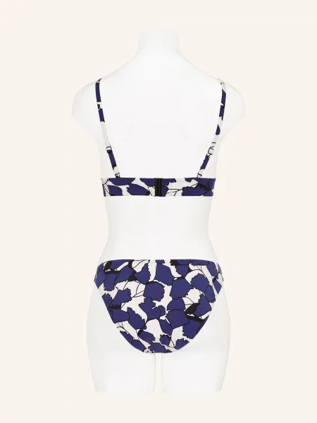 Maryan Mehlhorn Góra Od Bikini Bralette Blue Leaves blau czarny