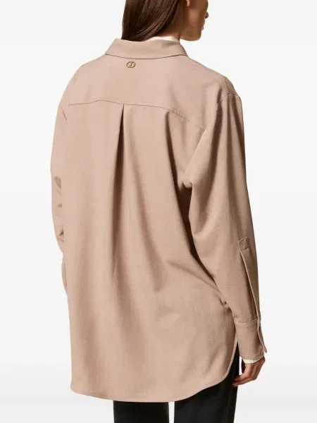 Cămașă Twinset cu crăpătură maro