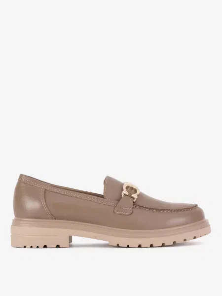 Loafersy beżowe