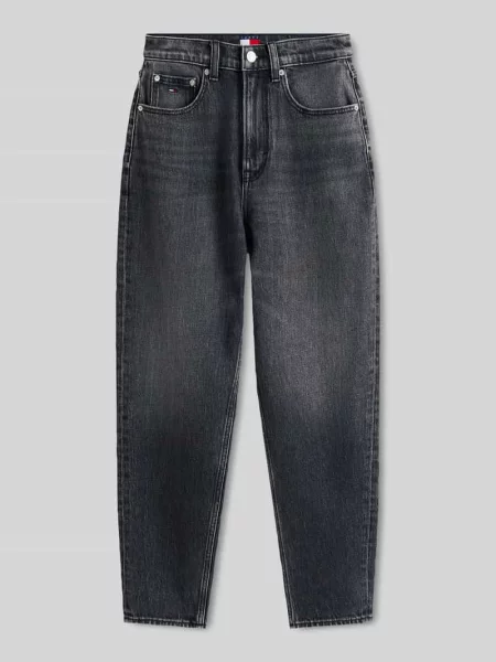 Jeansy o kroju mom fit z czystej bawełny 5 kieszeni Tommy Jeans